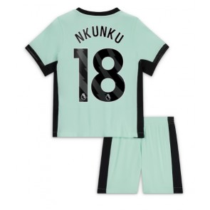Maillot de foot Chelsea Christopher Nkunku #18 Troisième enfant 2023-24 Manches Courte (+ pantalon court)